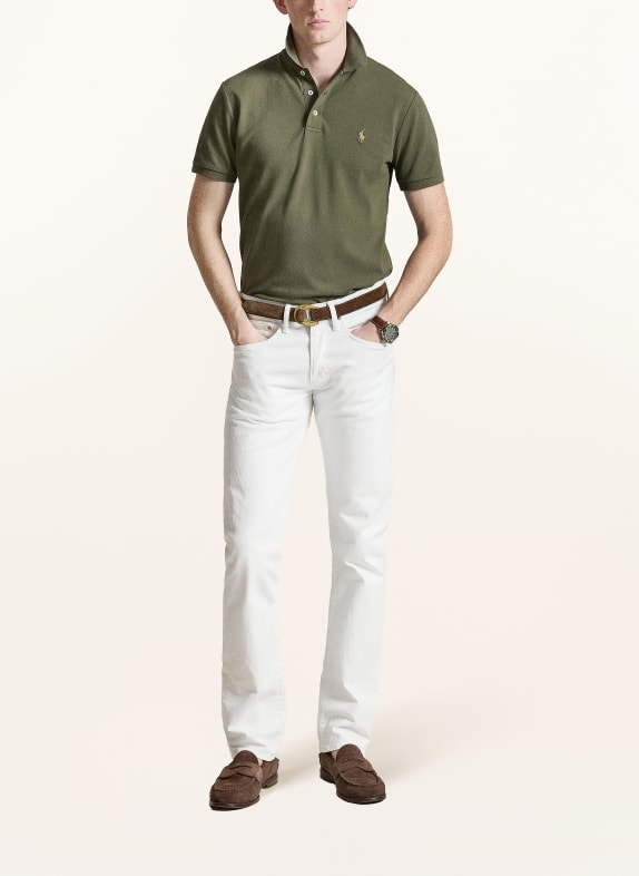 POLO RALPH LAUREN Polo piqué coupe slim personnalisé OLIVE