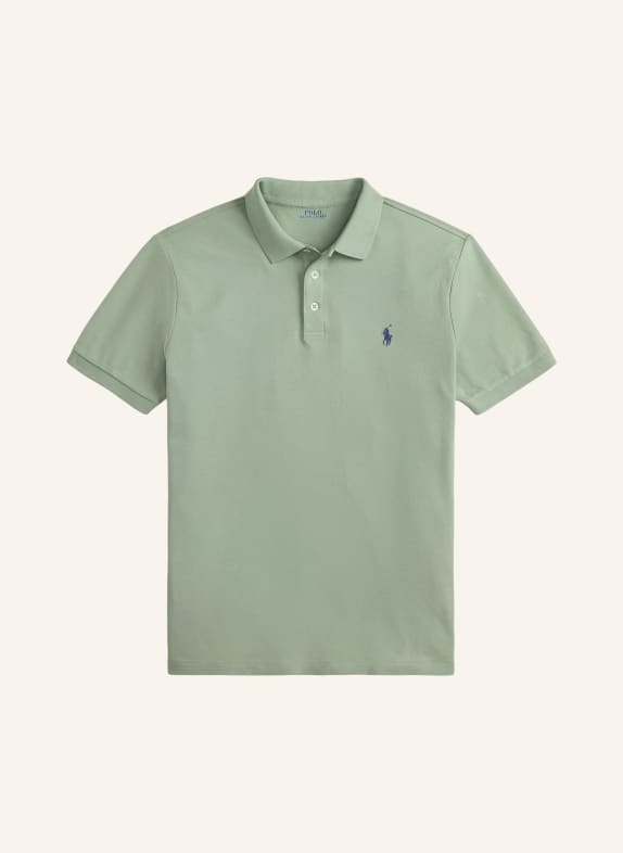 POLO RALPH LAUREN Koszulka polo z piki custom slim fit JASNOZIELONY