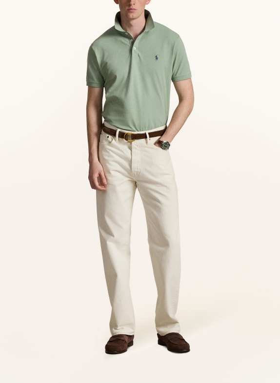 POLO RALPH LAUREN Polo piqué coupe slim personnalisé VERT CLAIR