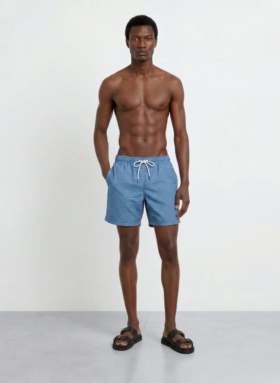 BOSS Zwemshort VIBE BLAUW / LICHTBLAUW