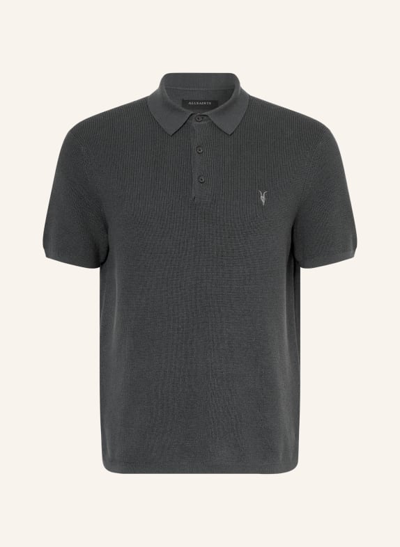 ALLSAINTS Knitted polo shirt ASPEN DARK BLUE