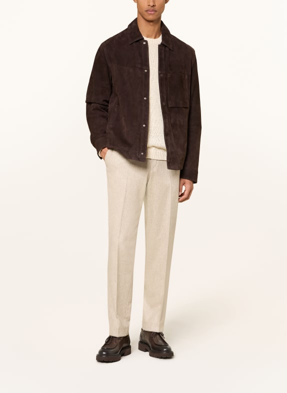 HILTL Pantaloni PIACENZA Regular Fit BEJ / MARO DESCHIS