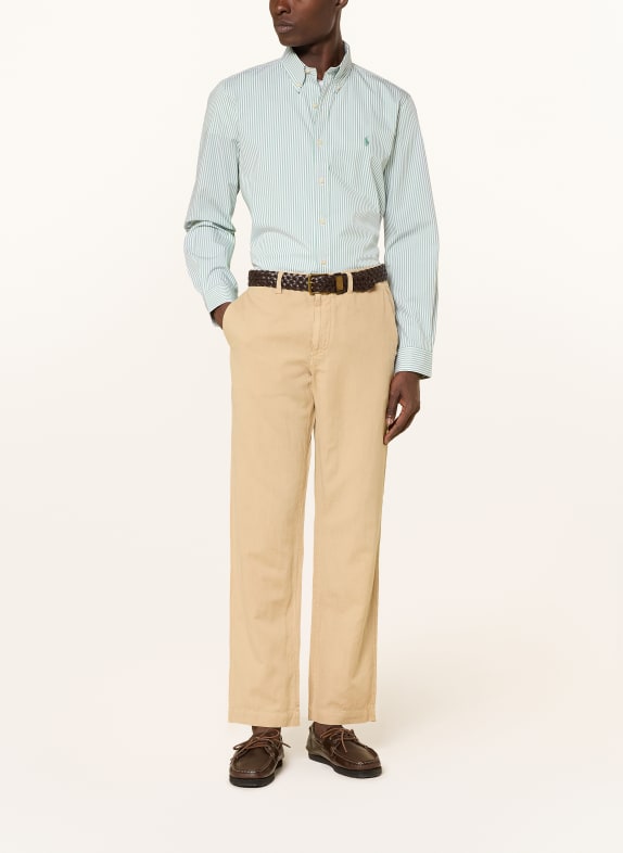 POLO RALPH LAUREN Shirt custom fit MINT / WHITE
