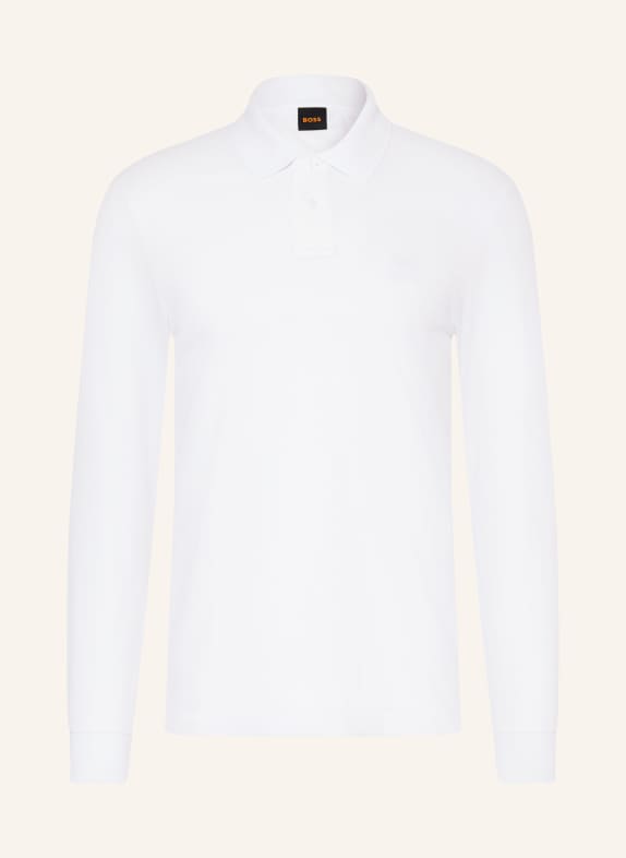 BOSS Piqué-poloskjorte PASSERBY Slim Fit HVID