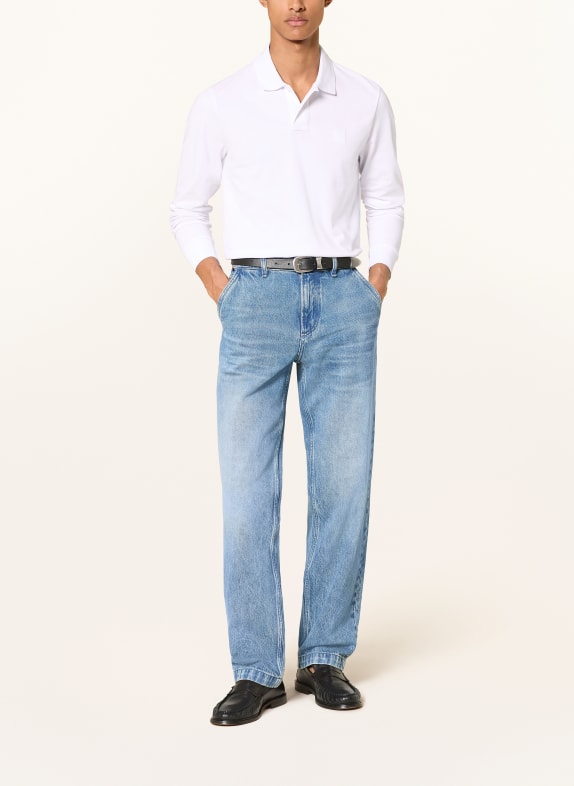 BOSS Piqué-poloskjorte PASSERBY Slim Fit HVID