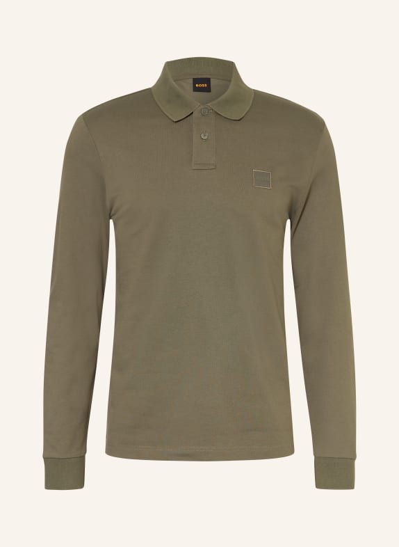 BOSS Piqué-poloskjorte PASSERBY Slim Fit MØRKEGRØN