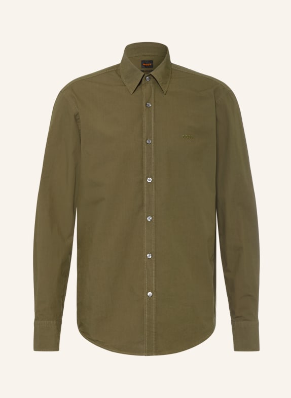 BOSS Chemise RELEGANT coupe classique OLIVE