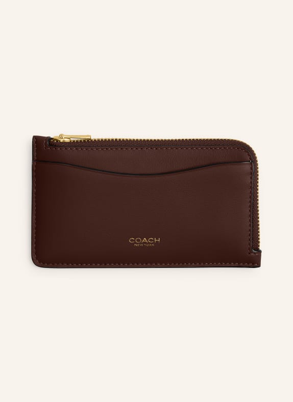 COACH Etui na karty NEW YORK CIEMNOBRĄZOWY