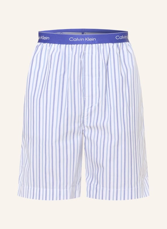Calvin Klein Pajama shorts WHITE / LIGHT BLUE / BLUE