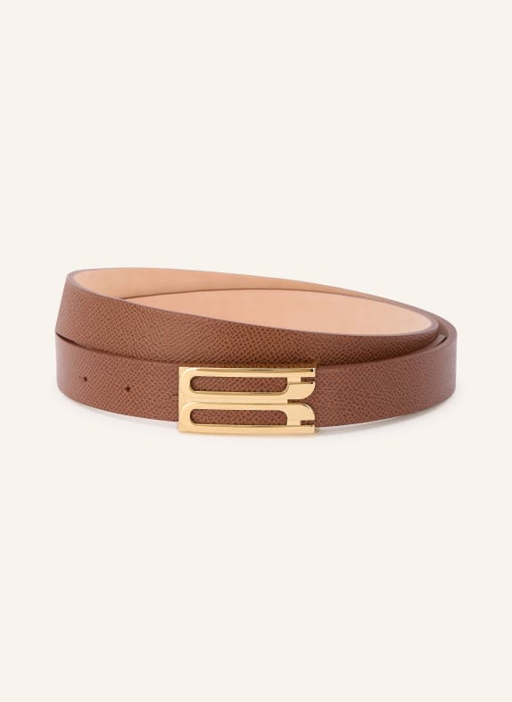 VICTORIA BECKHAM curea de piele MARO / AUR