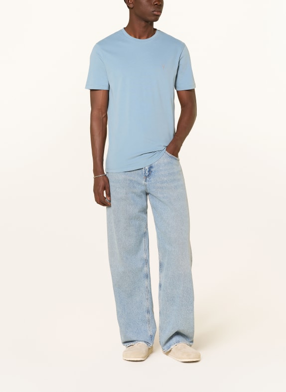ALLSAINTS T-shirt BRACE LICHTBLAUW