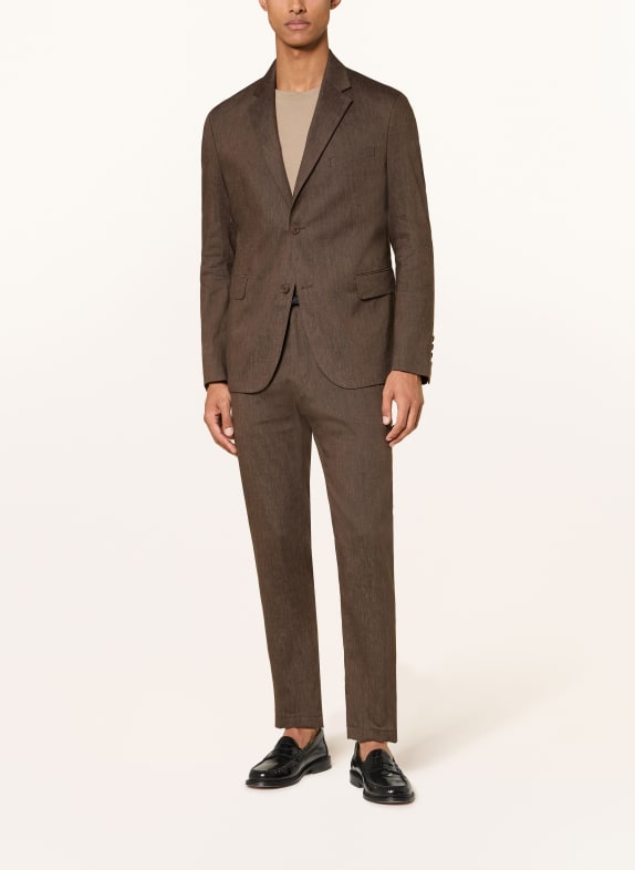 DRYKORN Pakjas YAMES Slim Fit met linnen 1104 braun