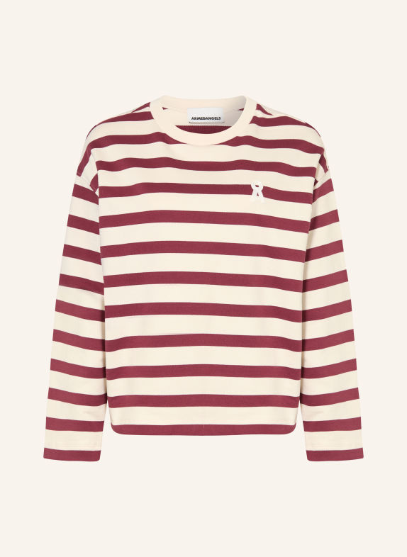 ARMEDANGELS Sweatshirt FRANKAA MAARLEN DONKERROOD / CRÈME
