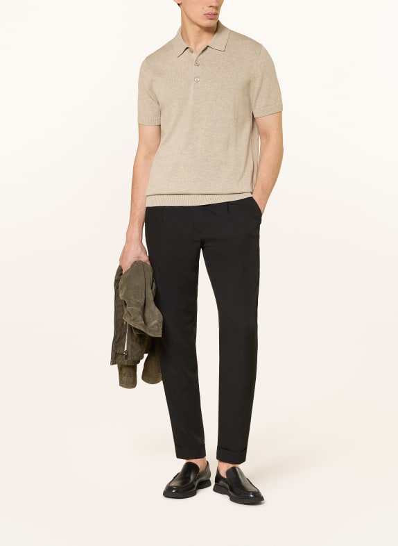 STRELLSON Gebreid poloshirt LOIC BEIGE
