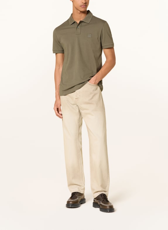 BOSS Tricou polo din jersey PASSENGER VERDE