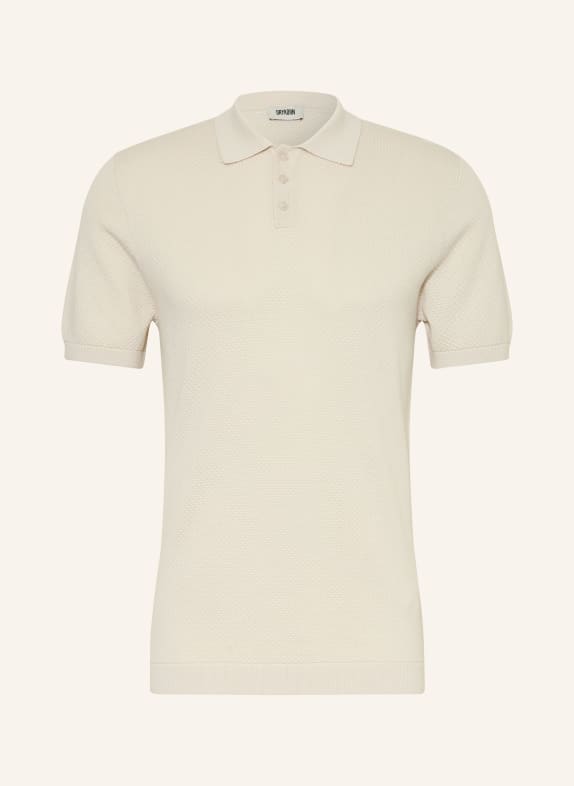 DRYKORN Polo tricoté TRITON coupe classique ÉCRU