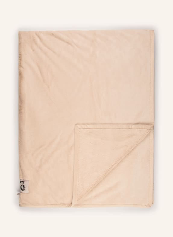 zoeppritz Pled din blană artificială THE BLANKET ROȘU / CREM