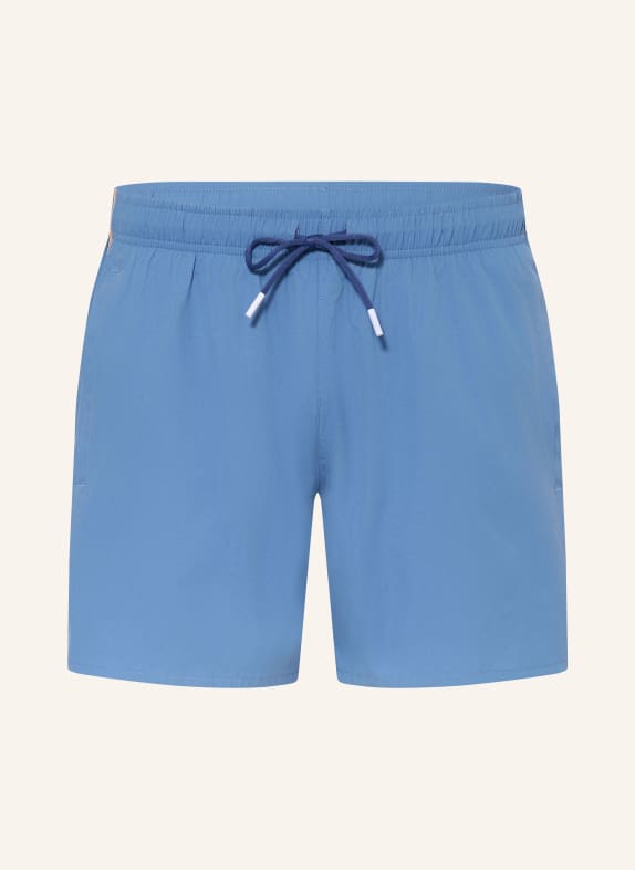 BOSS Badeshorts ICONIC HELLBLAU / CAMEL / WEISS