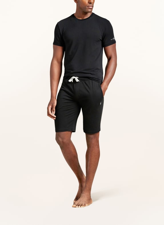 POLO RALPH LAUREN Pohodlné domácí šortky ČERNÁ