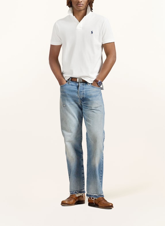 POLO RALPH LAUREN Piqué-Poloshirt Custom Slim Fit WEISS