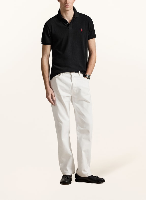 POLO RALPH LAUREN Polokošile z piké Custom Slim Fit ČERNÁ
