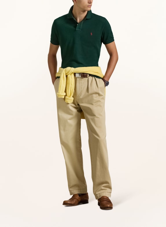 POLO RALPH LAUREN Piqué-Poloshirt Custom Slim Fit DUNKELGRÜN