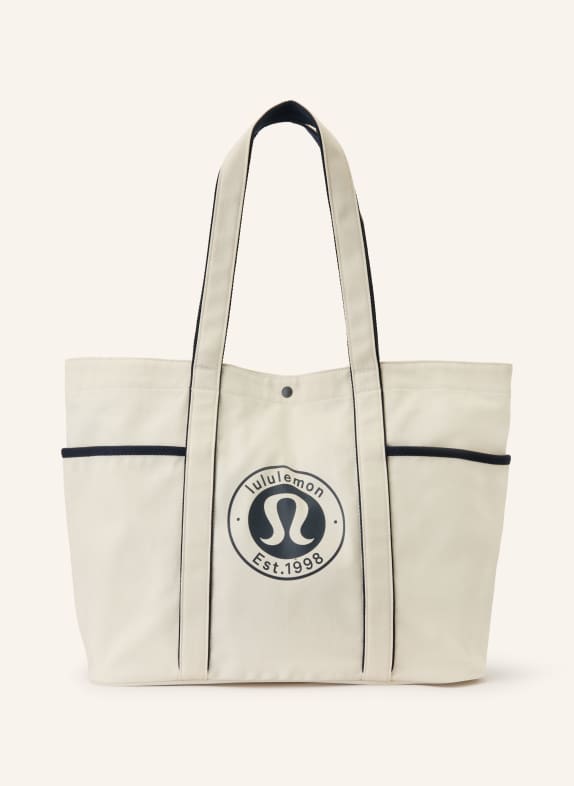 lululemon DAILY MULTI-POCKET TOTE shopper CREAM / SILVER / DARK BLUE