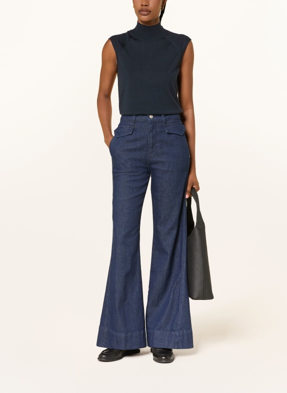 BOSS Gebreide top FIPINI DONKERBLAUW