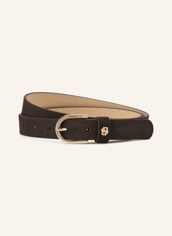 BOSS SCARLET leather belt DARK BROWN