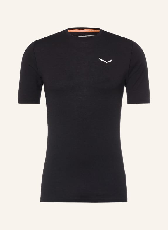 SALEWA Functioneel shirt CRISTALLO WARM met merinowol ZWART