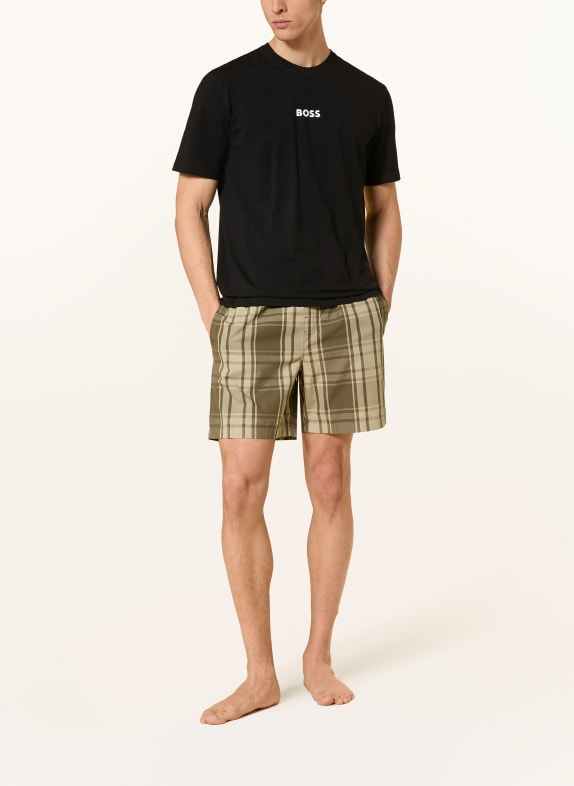 BOSS Shorty-pyjamas EASY SHORT med presentförpackning KHAKI / LJUSGRÖN / SVART