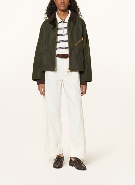 Barbour ARLENE jacket DARK GREEN / GOLD / DARK BROWN
