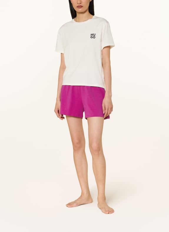 HUGO Slaapshort HUGO ID ROZE / WIT