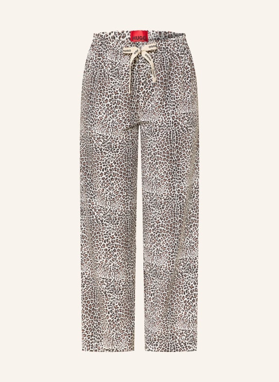 HUGO Slaapbroek CASUAL WIT / BRUIN / ZWART