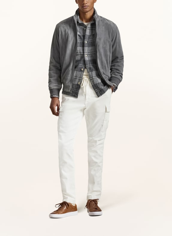 POLO RALPH LAUREN Leather bomber jacket DARK GRAY