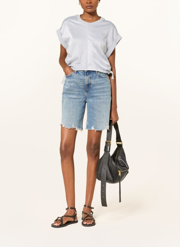 ALLSAINTS T-shirt MIRA in verschillende materialen LICHTBLAUW