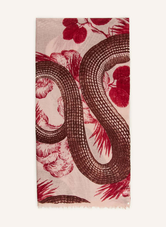 friendly hunting Cashmere-Schal GARDEN EDEN BEIGE / BRAUN / DUNKELROT