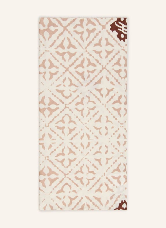 friendly hunting Seidentuch EYES OF MARAKECH ECRU / DUNKELBRAUN / BEIGE