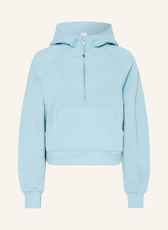 lululemon Bluza z kapturem SCUBA OVERSIZED HALF ZIP TURKUSOWY