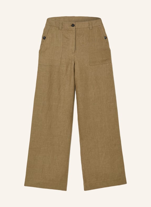 REISS Marlenehose ASHBY aus Leinen OLIV