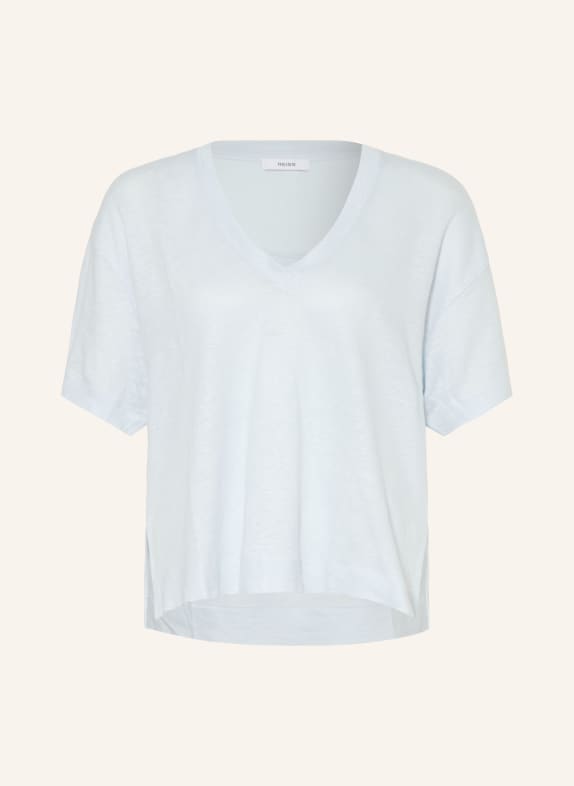 REISS T-shirt EMBER en lin BLEU CLAIR
