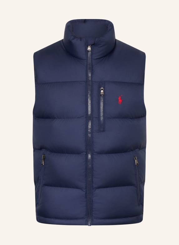 POLO RALPH LAUREN Péřová vesta TMAVĚ MODRÁ