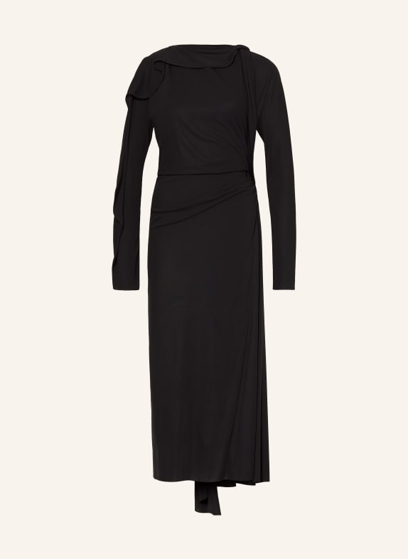 VICTORIA BECKHAM Abendkleid mit Volants SCHWARZ