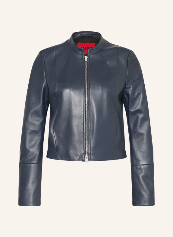 HUGO Lederjacke LASARI SCHWARZ