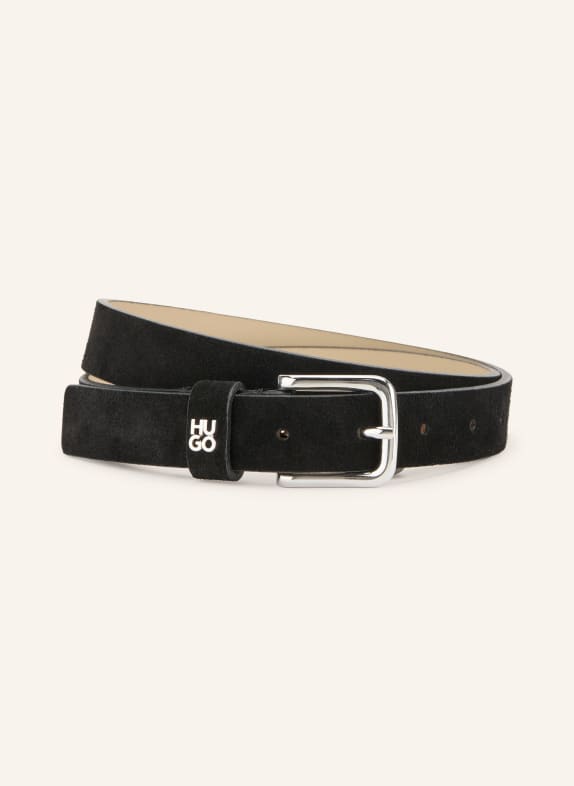 HUGO Leather belt TINA BLACK