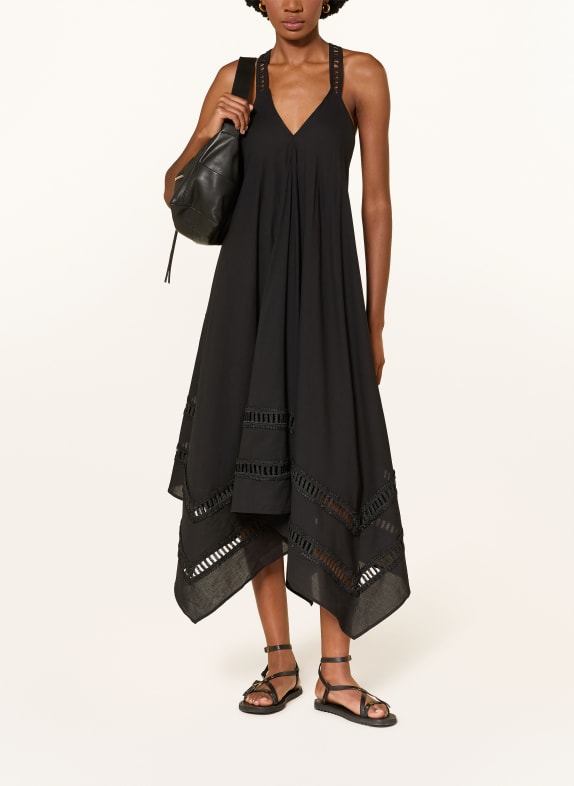 ALLSAINTS Kleid LIL DRESS mit Spitze SCHWARZ