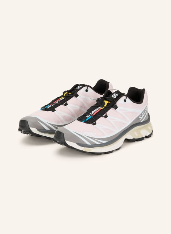 SALOMON Sneaker XT-6 HELLROSA / DUNKELGRAU / WEISS