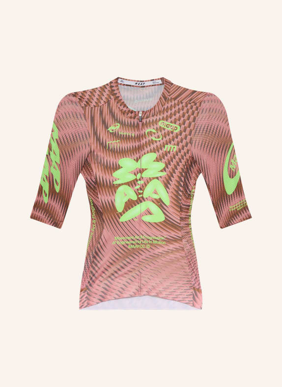 MAAP Fietsshirt SPECTRUM PRO AIR JERSEY 3.0 VIEUX ROSE / MARRON FONCÉ / NEONGROEN