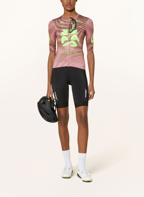 MAAP Fietsshirt SPECTRUM PRO AIR JERSEY 3.0 VIEUX ROSE / MARRON FONCÉ / NEONGROEN