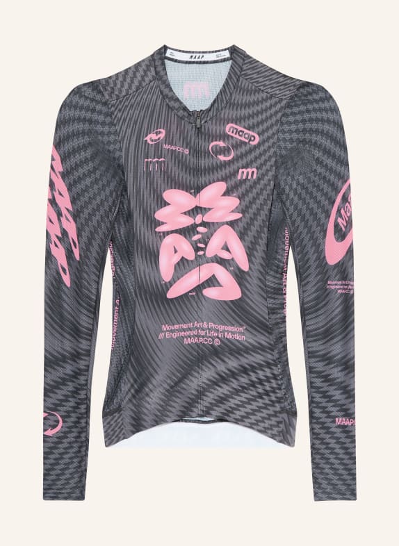 MAAP Fietsshirt SPECTRUM PRO AIR LS JERSEY 3.0 ZWART / NEONROZE